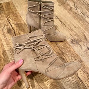 Vince Camuto Suede Lace Up Ankle Boots